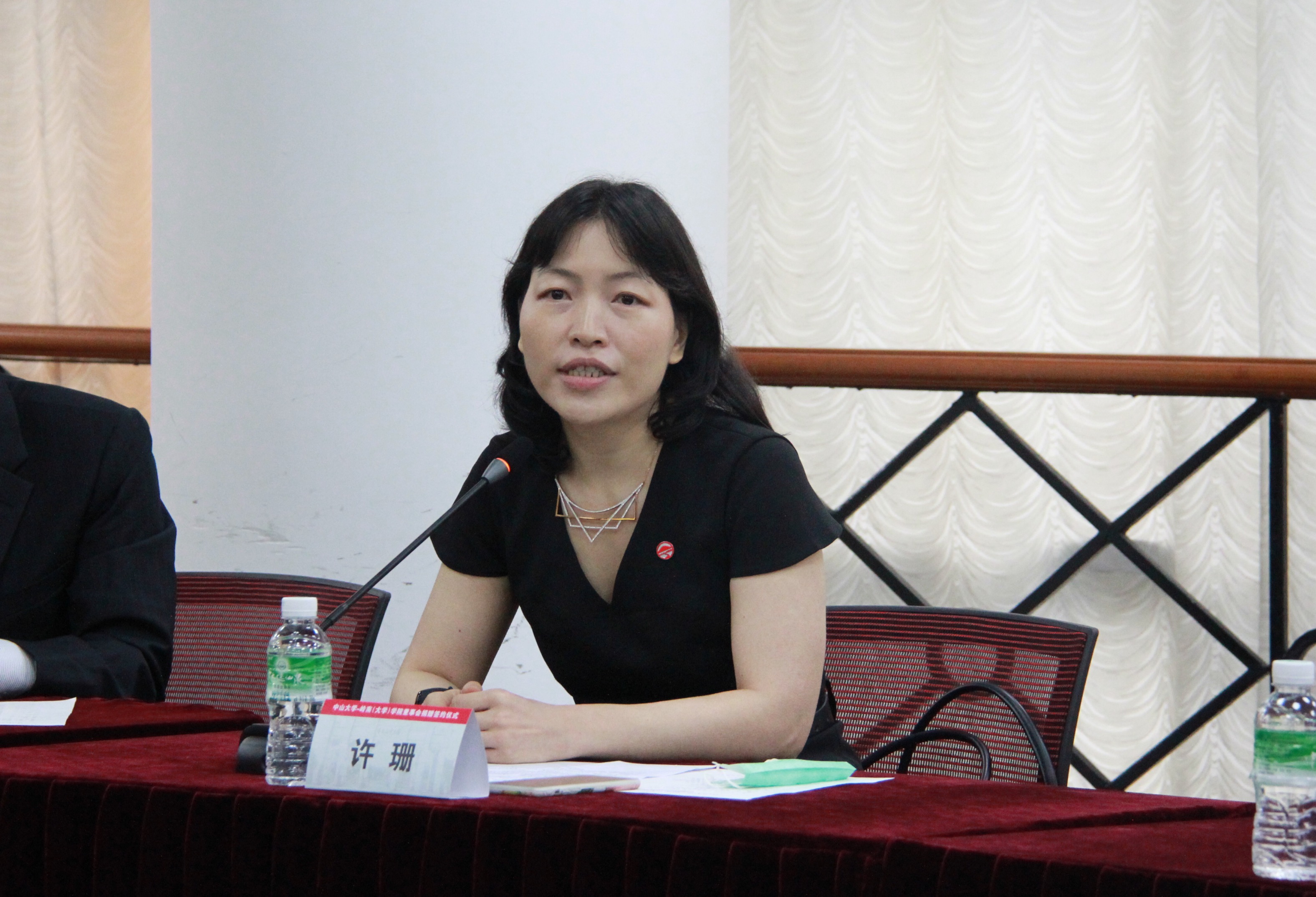 岭南学院董事会顾问许珊代表捐赠方致辞